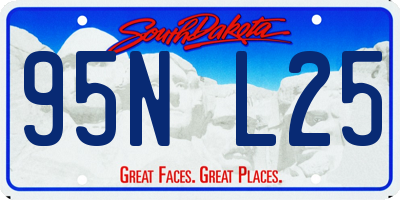SD license plate 95NL25