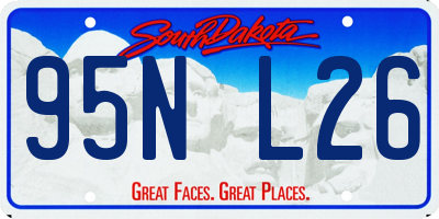 SD license plate 95NL26