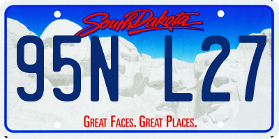 SD license plate 95NL27