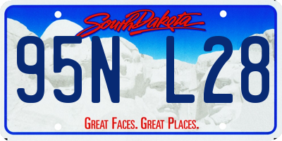 SD license plate 95NL28