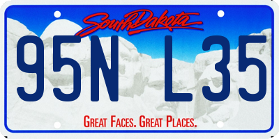 SD license plate 95NL35