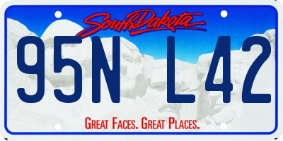 SD license plate 95NL42