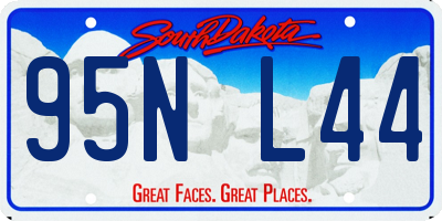 SD license plate 95NL44
