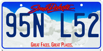 SD license plate 95NL52