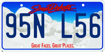 SD license plate 95NL56