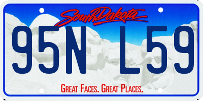 SD license plate 95NL59