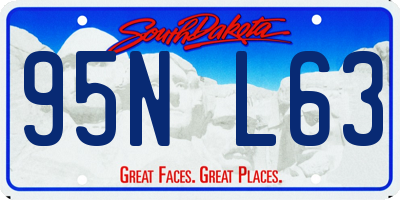 SD license plate 95NL63