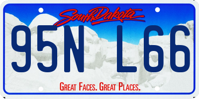 SD license plate 95NL66