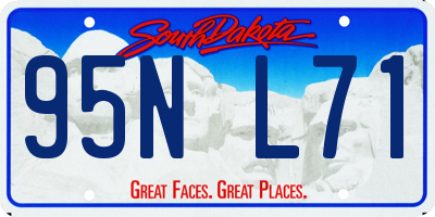 SD license plate 95NL71