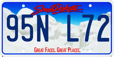 SD license plate 95NL72