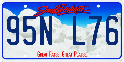SD license plate 95NL76