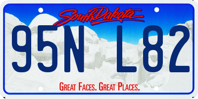 SD license plate 95NL82
