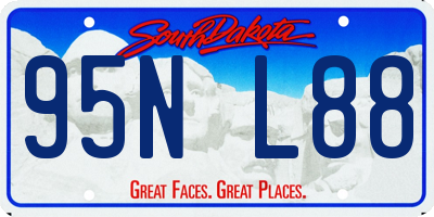 SD license plate 95NL88