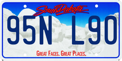 SD license plate 95NL90