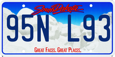 SD license plate 95NL93