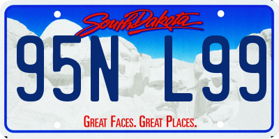 SD license plate 95NL99