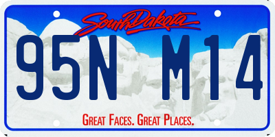 SD license plate 95NM14