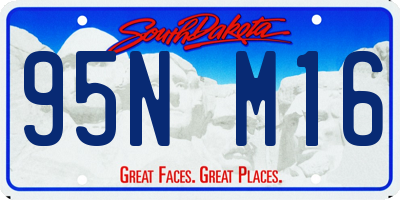 SD license plate 95NM16