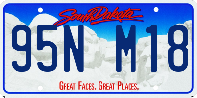 SD license plate 95NM18