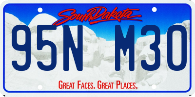 SD license plate 95NM30