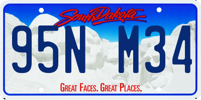 SD license plate 95NM34