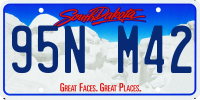 SD license plate 95NM42