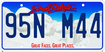 SD license plate 95NM44