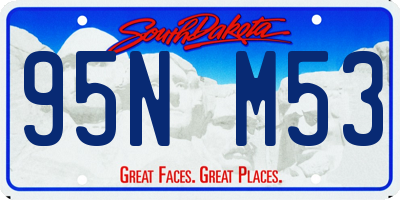 SD license plate 95NM53