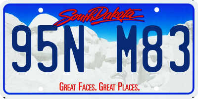 SD license plate 95NM83