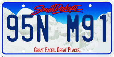 SD license plate 95NM91