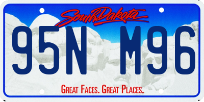 SD license plate 95NM96