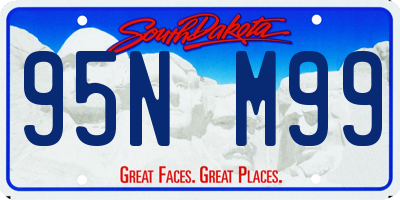 SD license plate 95NM99