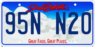 SD license plate 95NN20