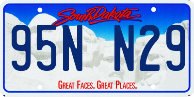 SD license plate 95NN29
