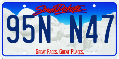 SD license plate 95NN47