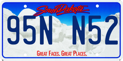 SD license plate 95NN52