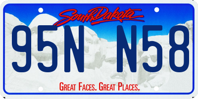 SD license plate 95NN58