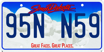 SD license plate 95NN59