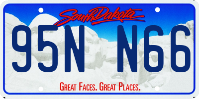 SD license plate 95NN66
