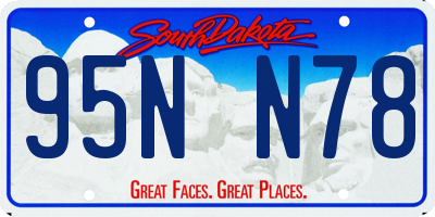 SD license plate 95NN78