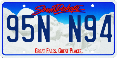 SD license plate 95NN94