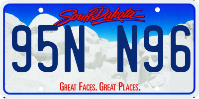 SD license plate 95NN96