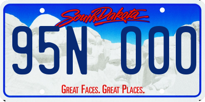 SD license plate 95NO00