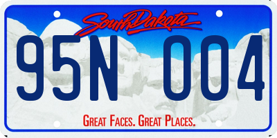 SD license plate 95NO04