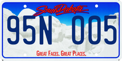 SD license plate 95NO05