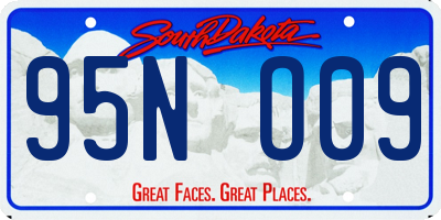 SD license plate 95NO09