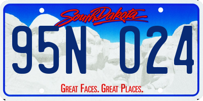 SD license plate 95NO24