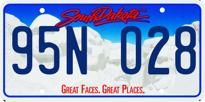SD license plate 95NO28