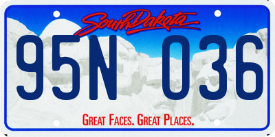 SD license plate 95NO36