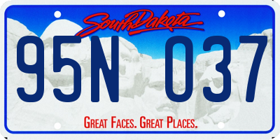 SD license plate 95NO37